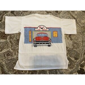 Vintage Oshkosh Tee Shirt Cars Boys Small 8 10 Nick Wash 90s Made USA